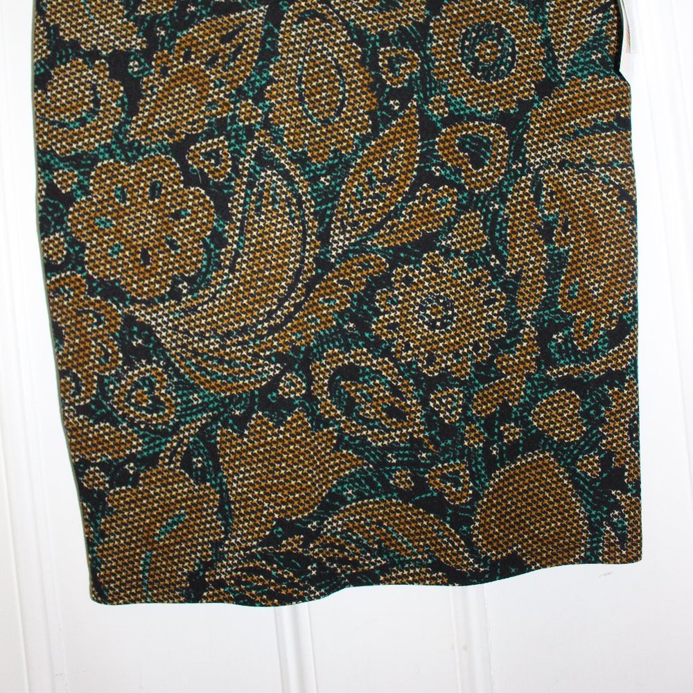 NWT LuLaRoe Pencil Cassie Skirt Paisley Print Lightweight Sz XL - Picture 2 of 4